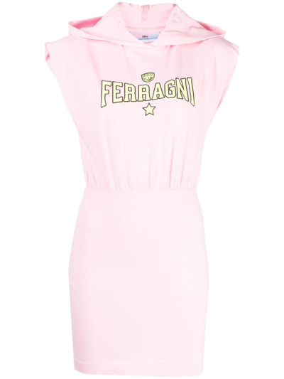 Chiara Ferragni Ferragni Hooded Dress In Pink