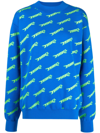 Ambush Logo-intarsia Jumper In Blue