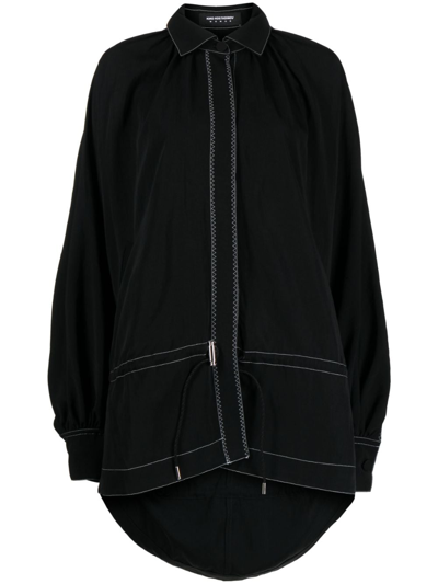 Kiko Kostadinov Contrast-stitching Oversize Jacket In Black