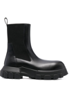 Rick Owens Black Concordians Beatle Bozo Tractor Chelsea Boots In Black