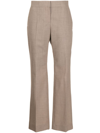 THE ROW FLARED MÉLANGE WOOL TROUSERS