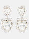 Alessandra Rich Embellished Clip-on Earrings In Metallic