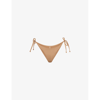 Skims Womens Ochre Dipped Tie-fastened Recycled Stretch-nylon Bikini Bottoms