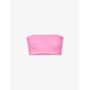 Skims Womens Light Pink Bandeau Slim-fit Recycled Stretch-nylon Bikini Top