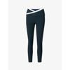 Beyond Yoga Spacedye Outlines High-waisted Midi Leggings In Nocturnal Navy Cloud White