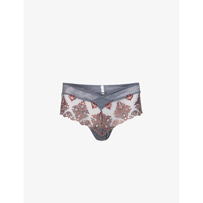 Chantelle Champs Elysees Hipster Briefs In 0pv Slate Grey