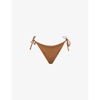 Skims Womens Almond Dipped Tie-fastened Recycled Stretch-nylon Bikini Bottoms