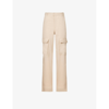 Frame Linen-blend Cargo Pants In Sand