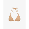 Skims Womens Ochre Triangle Recycled Stretch-nylon Bikini Top