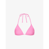 Skims Womens Light Pink Triangle Recycled Stretch-nylon Bikini Top