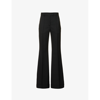 Acne Studios Womens Black Pinna Flared Mid-rise Woven Trousers In Black