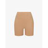 Skims Womens Ochre Mid-rise Recycled Stretch-nylon Swim Shorts