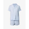 Derek Rose Womens Blue Ethan Short-sleeved Stretch-jersey Pyjama Set In Blue