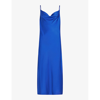 Allsaints Hadley Satin Slipdress In Dazzling Blue