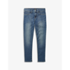 Polo Ralph Lauren Aubrie Slim-fit Faded Stretch-denim Leggings 7-14 Years In Blue