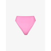 Skims Womens Light Pink Slim-fit High-rise Recycled Stretch-nylon Bikini Bottoms