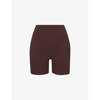 Skims Womens Cocoa Mid-rise Recycled Stretch-nylon Swim Shorts