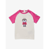MONCLER MONCLER NATURAL LOGO AND GRAPHIC-PRINT STRETCH COTTON-JERSEY T-SHIRT 6 MONTHS-3 YEARS,67943938