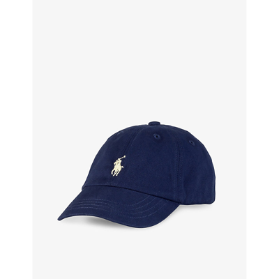 Ralph Lauren Kids' Branded Baseball Cap Navy In Black