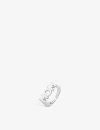 Maria Black Mom White Rhodium-plated Sterling Silver Ring