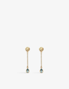 La Maison Couture Womens With Love Darling #13 Earth 14ct Yellow Gold-plated Vermeil Sterling Silver Drop Earrings In Gold