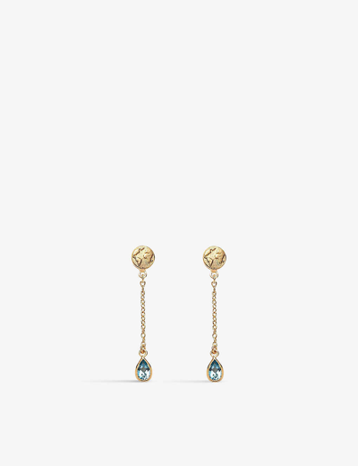 La Maison Couture With Love Darling #13 Earth 14ct Yellow Gold-plated Vermeil Sterling Silver Drop Earrings