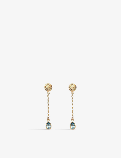 La Maison Couture Womens With Love Darling #13 Earth 14ct Yellow Gold-plated Vermeil Sterling Silver Drop Earrings