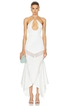 Attico ''saskia'' White Midi Dress In White