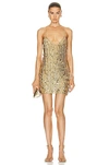 Retroféte Saros Dresses In Gold