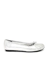 Balenciaga Fetish Metallic Ballerina Flats In Silver