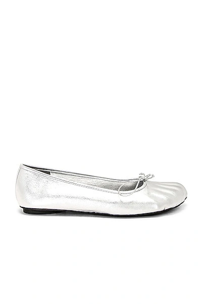 Balenciaga Silver Anatomic Ballerina Flats