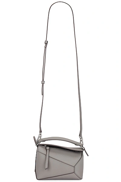 Loewe Puzzle Edge Mini Bag In Pearl Grey