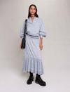 Maje Size Large In Clover Monogram Ecru/blue /