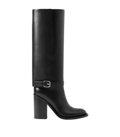 Burberry Leather 100mm Boots In Black