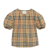 BURBERRY KIDS COTTON CHECK BLOUSE (3-14 YEARS)