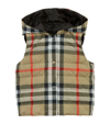 BURBERRY KIDS DOWN REVERSIBLE CHECK GILET (3-14 YEARS)