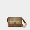 BURBERRY MD NOTE HOBO BAG - BURBERRY - COTTON - BROWN