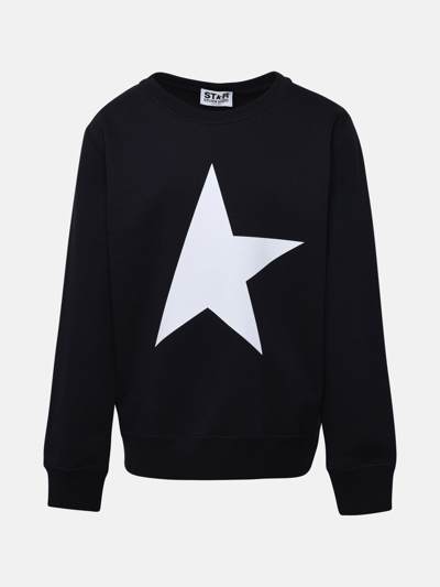 Golden Goose Kids' Star Print Cotton Blend Sweatshirt In Blue