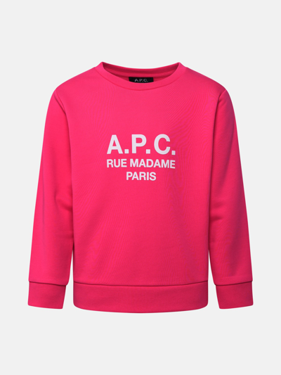 Apc Elie Fuchsia Cotton Sweatshirt In Pink
