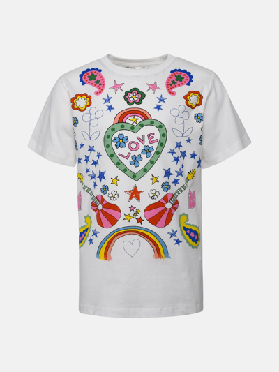 Stella Mccartney Kids' Graphic-print Cotton T-shirt In White