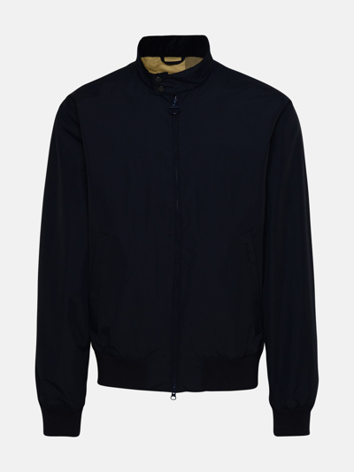 Barbour Blue Nylon Roystone Jacket In Navy