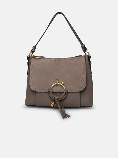 See By Chloé Beige Leather Joan Mini Bag In Grey