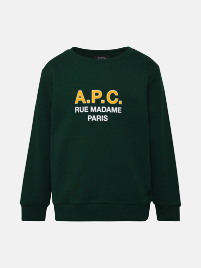 Apc Green Cotton Sweatshirt