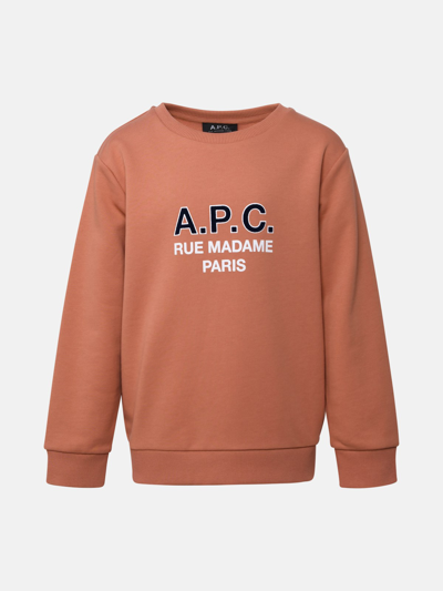 Apc Rose Cotton Sweatshirt In Pink