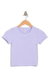 Elodie Short Sleeve Crop T-shirt In Lavender