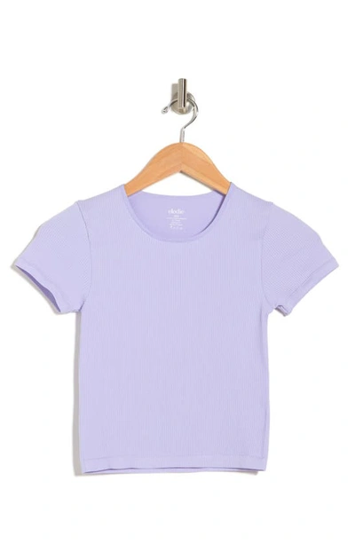 Elodie Short Sleeve Crop T-shirt In Lavender