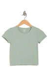 Elodie Short Sleeve Crop T-shirt In Seafoam