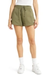 Nike Phoenix Fleece Knit Shorts In Medium Olive/ Sail