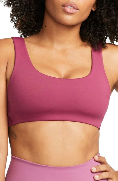 Nike Women's Alate All U Light-support Lightly Lined U-neck Sports Bra In Red