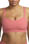 Nike Women's Alate Trace Light-support Padded Strappy Sports Bra In Red
